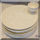 K03. Set of six artichoke plates with butter cups. - $42 